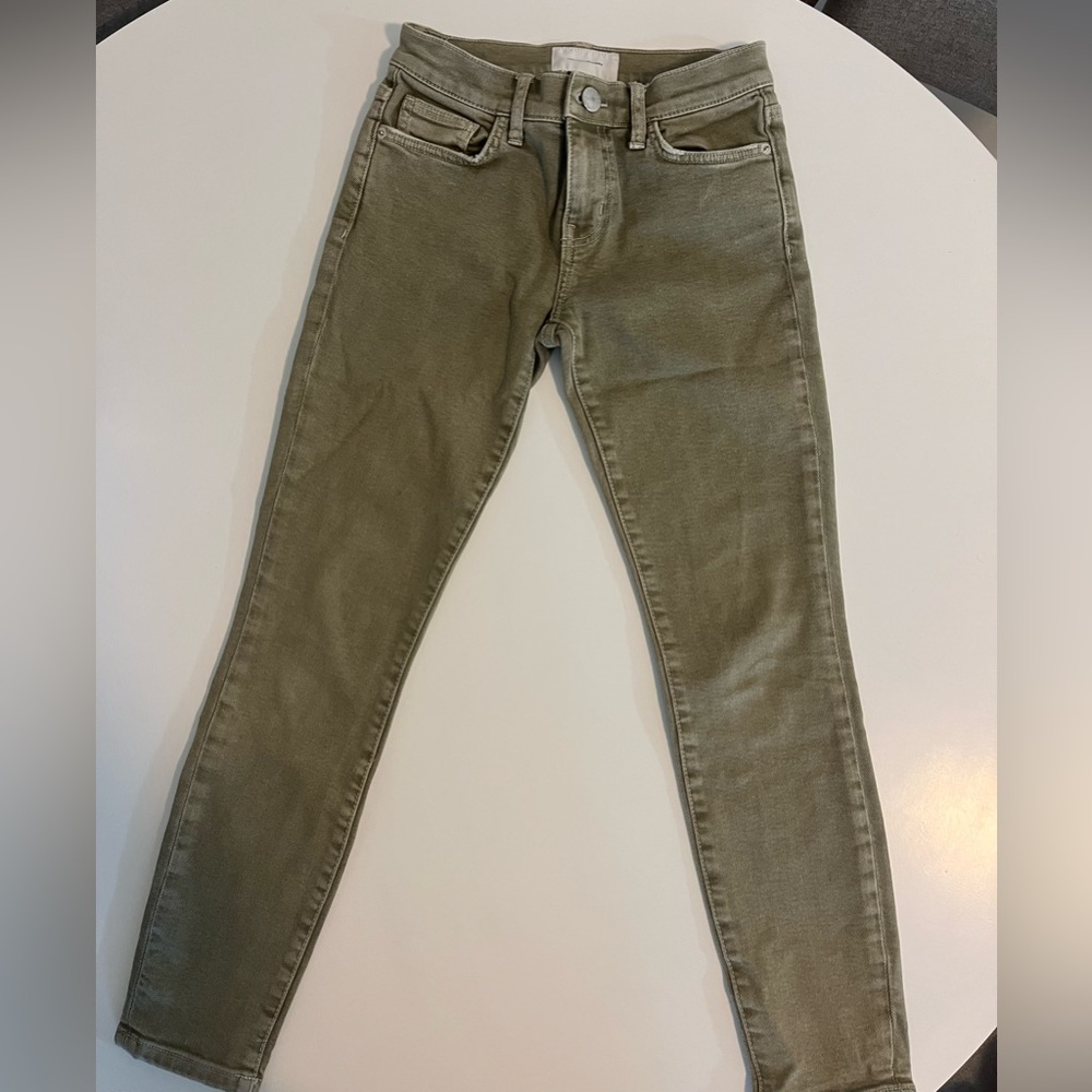 Current Elliott size 24 olive green jeans